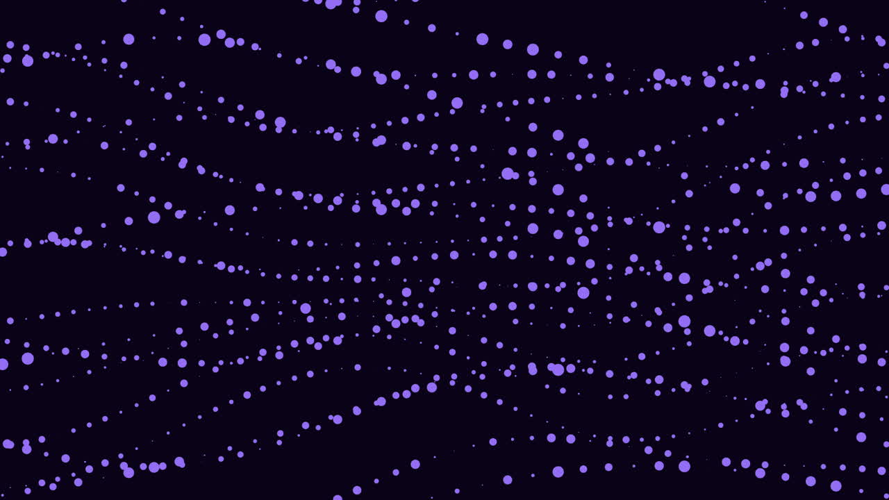 Vibrant green dots create striking contrast on dark blue background