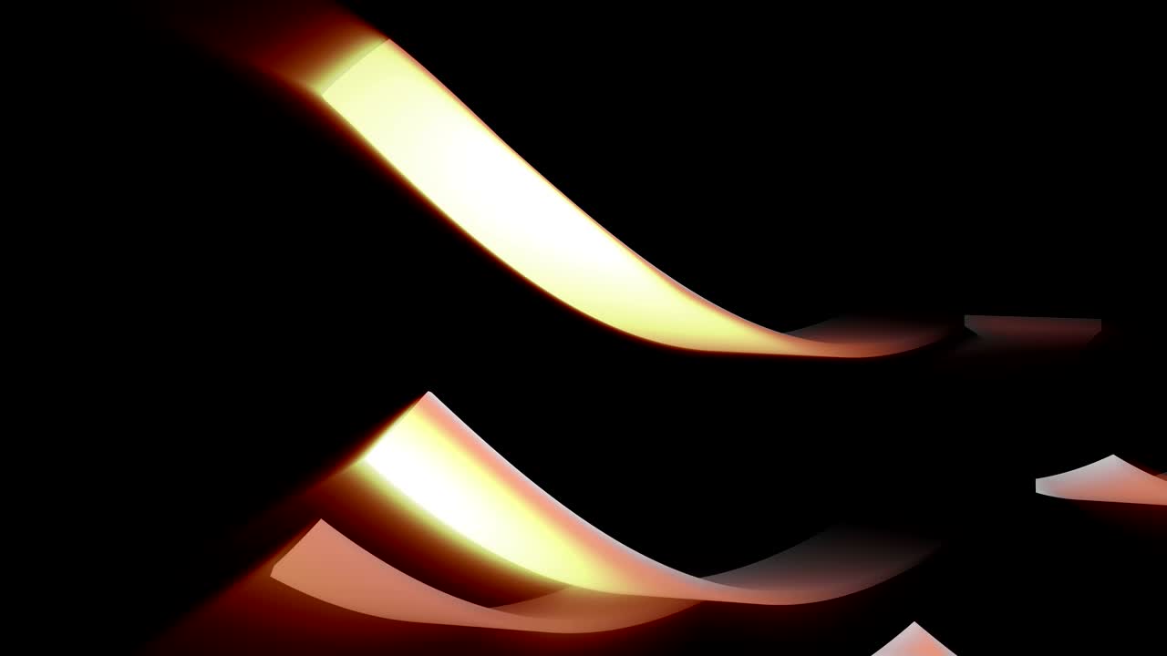 Golden arrows on black background, 3D animation, seamless loop