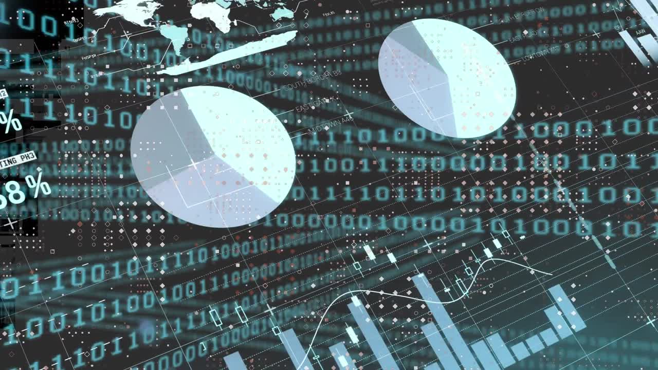 datos y gráficos de fondo binario