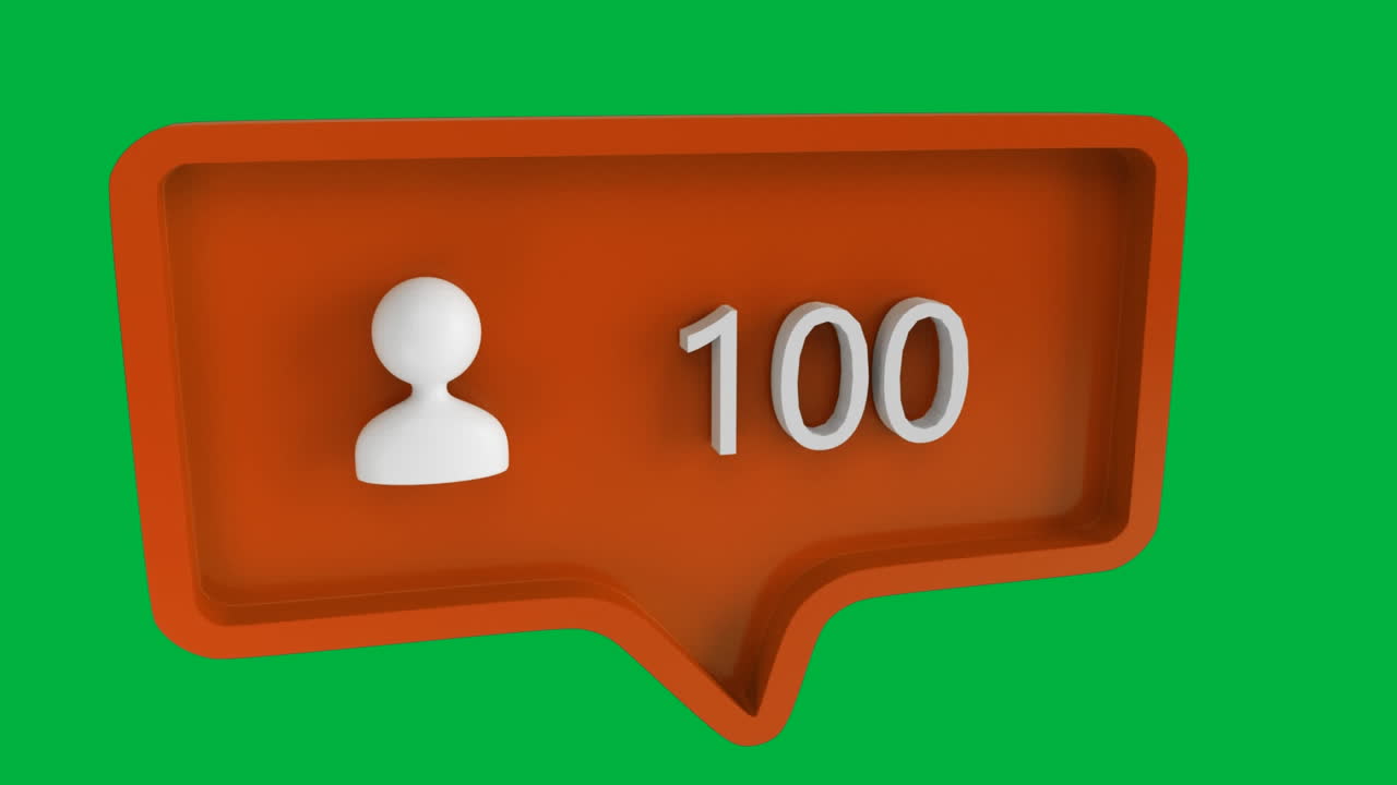 icono de seguidores con un número creciente en las redes sociales