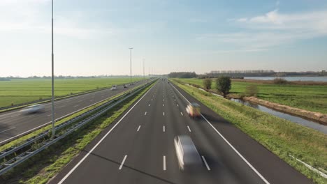 highway time lapse, traffic motion transport infrastructure