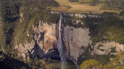 amazing view of cachoeira rio dos bugres in urubici, santa catarina, brazil