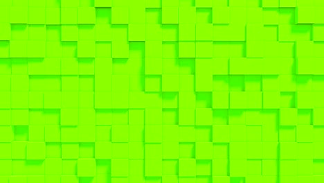 fondo digital geométrico abstracto con cubos de movimiento aleatorio. concepto minimalista moderno para transmisión o sceersaver. animación en bucle 3d.