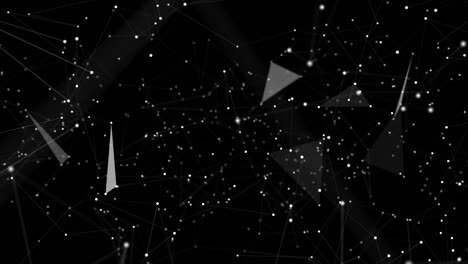 abstract loop polygonal space low poly dark background with connecting dots and lines.