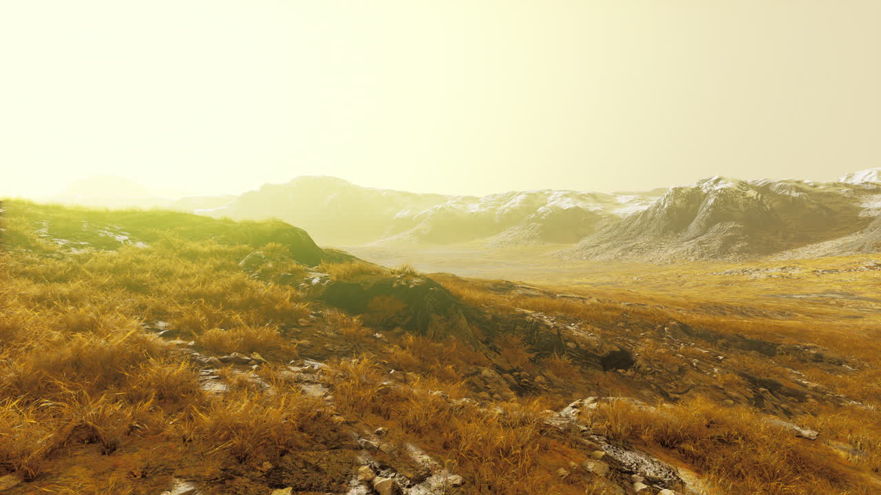 el amanecer sobre una majestuosa cordillera