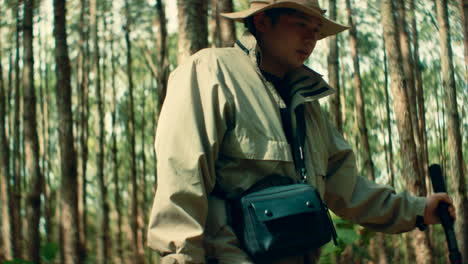 man in forest