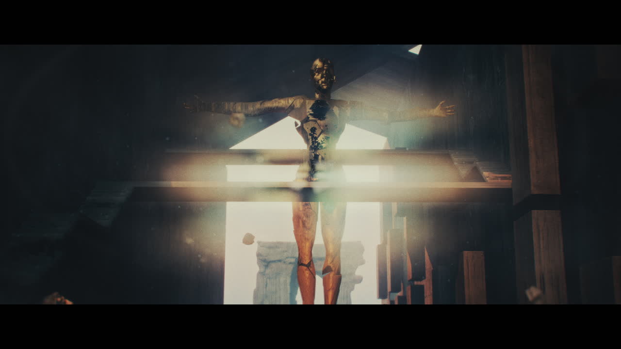 Digital Art: Figure in a Ruined Structure