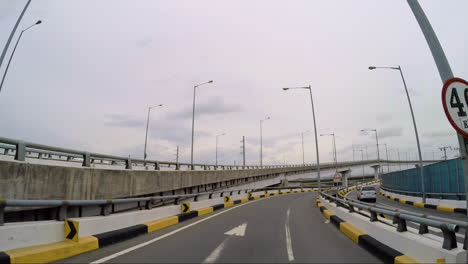 car pov shot of manila skyway exit