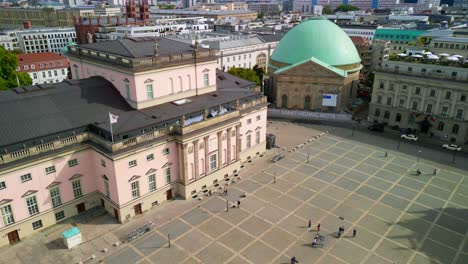 unbelievable aerial view flight of state opera house unter den linden, st