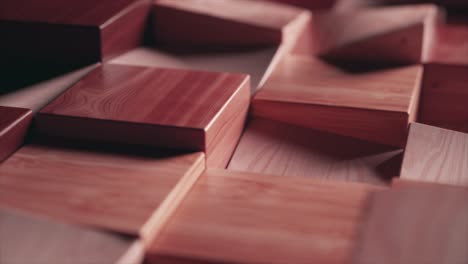 abstract wooden geometric blocks