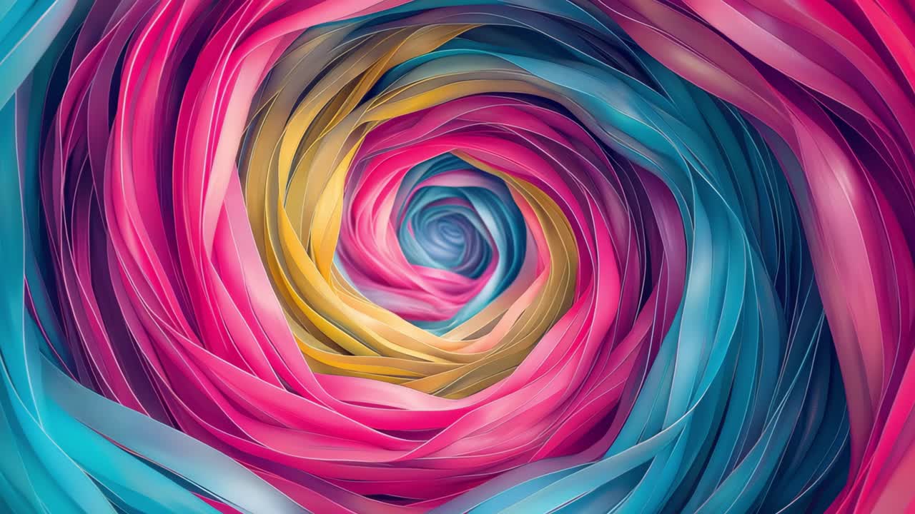 Colorful Abstract Spiral Art