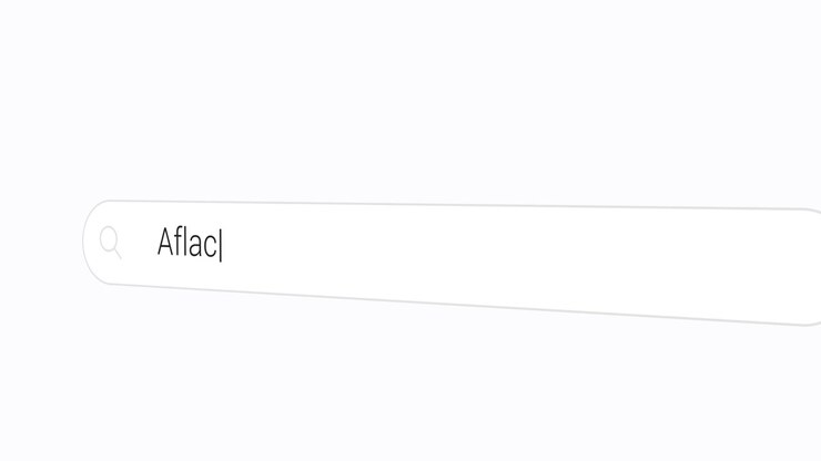 Typing Aflac on the Search Engine