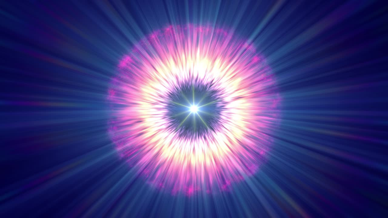 círculos de ojo de rayos de nebulosa 4k