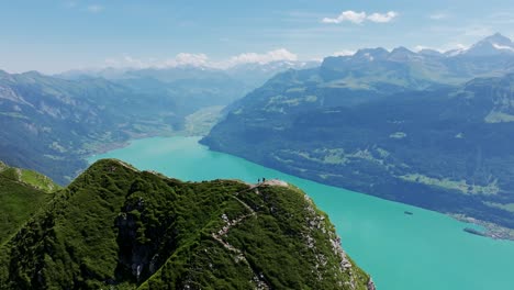 hardergrat trail, offering stunning panoramic views of brienzersee and the alps