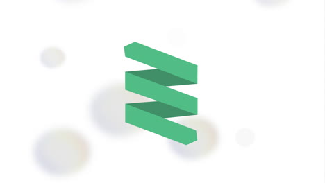 green ribbon letter e logo