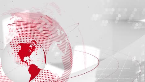 animación del procesamiento de datos en todo el mundo