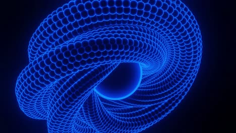 abstract glowing blue sphere pattern