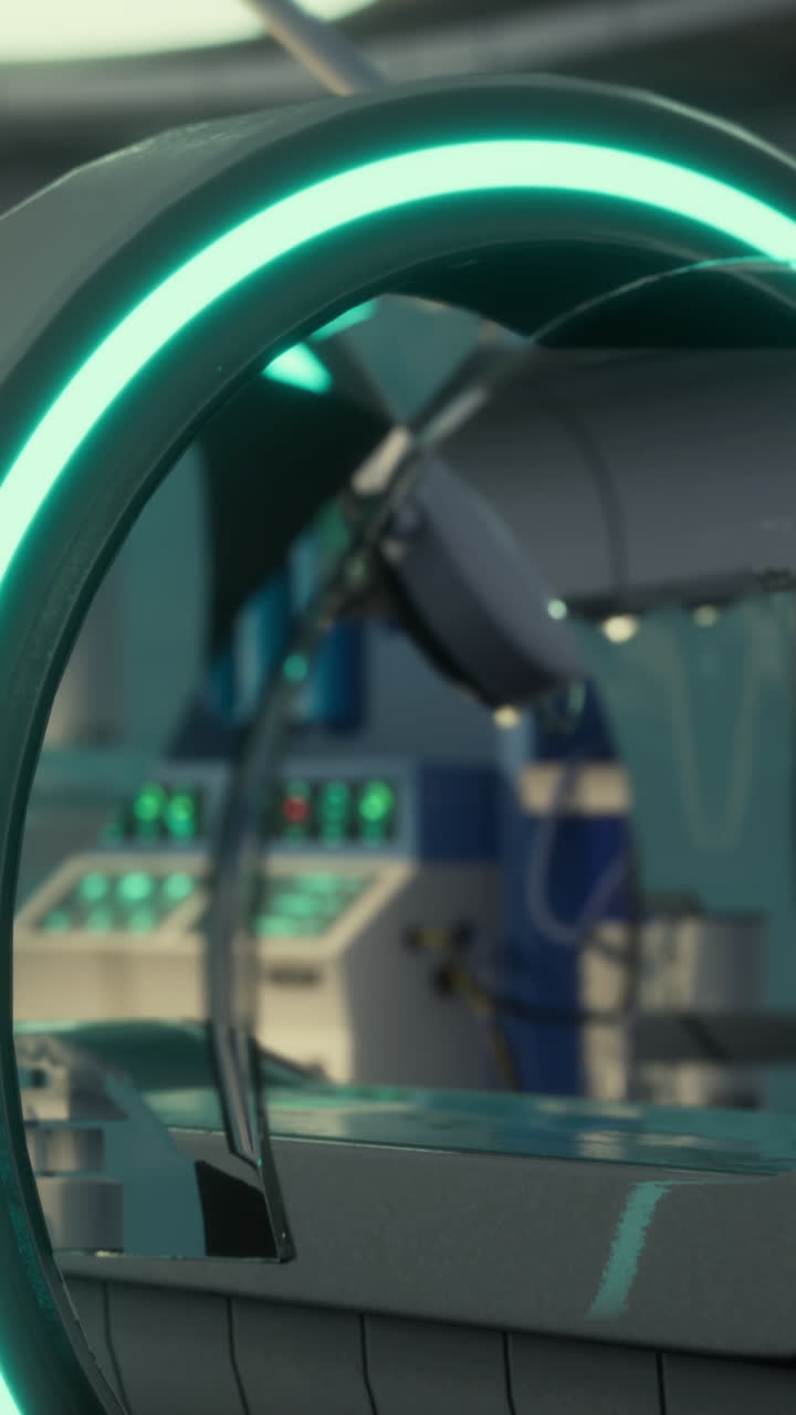 una sala de operaciones médica futurista