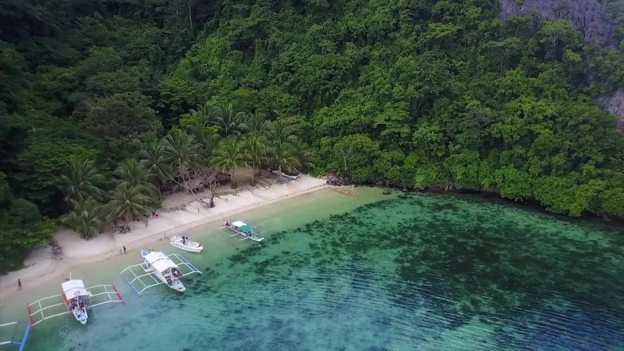 Prises de vue par drone à El Nido, Palawan, Philippines.