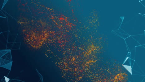 animation of yellow spots over shapes moving