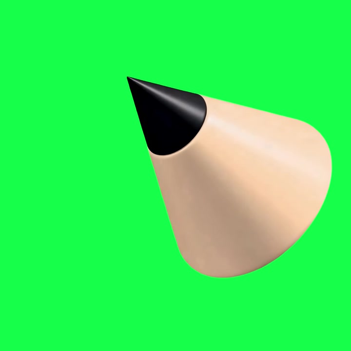 Animazione 3D di una matita che disegna una linea ondulata su schermo verde