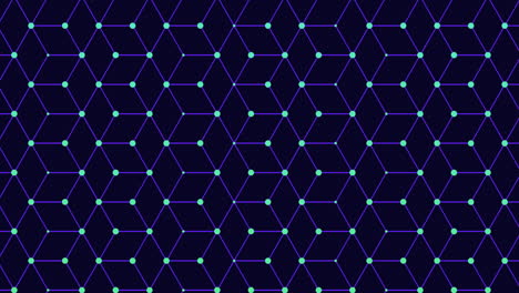 abstract hexagonal pattern with purple and black cubes