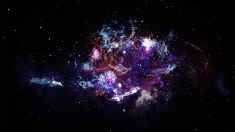 nubes nebulosas salpicadas de estrellas en el cosmos, espacio