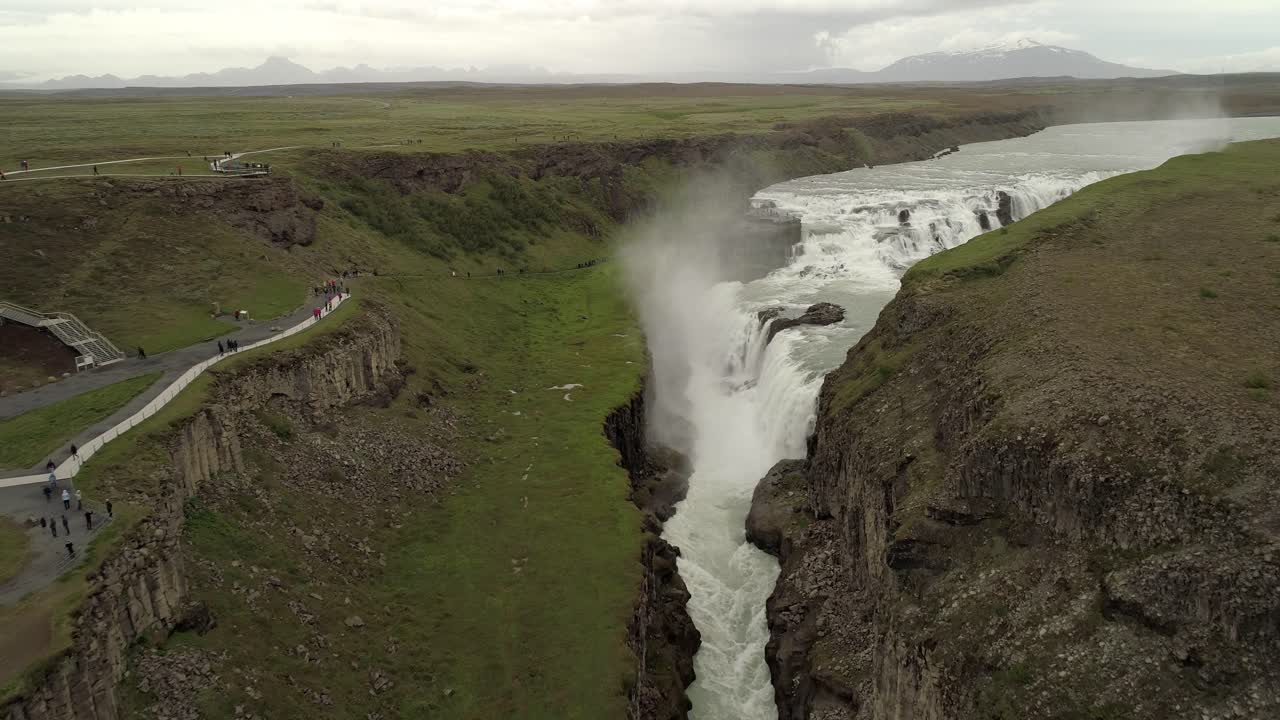 cataratas de godafoss, islandia - vista desde el aire