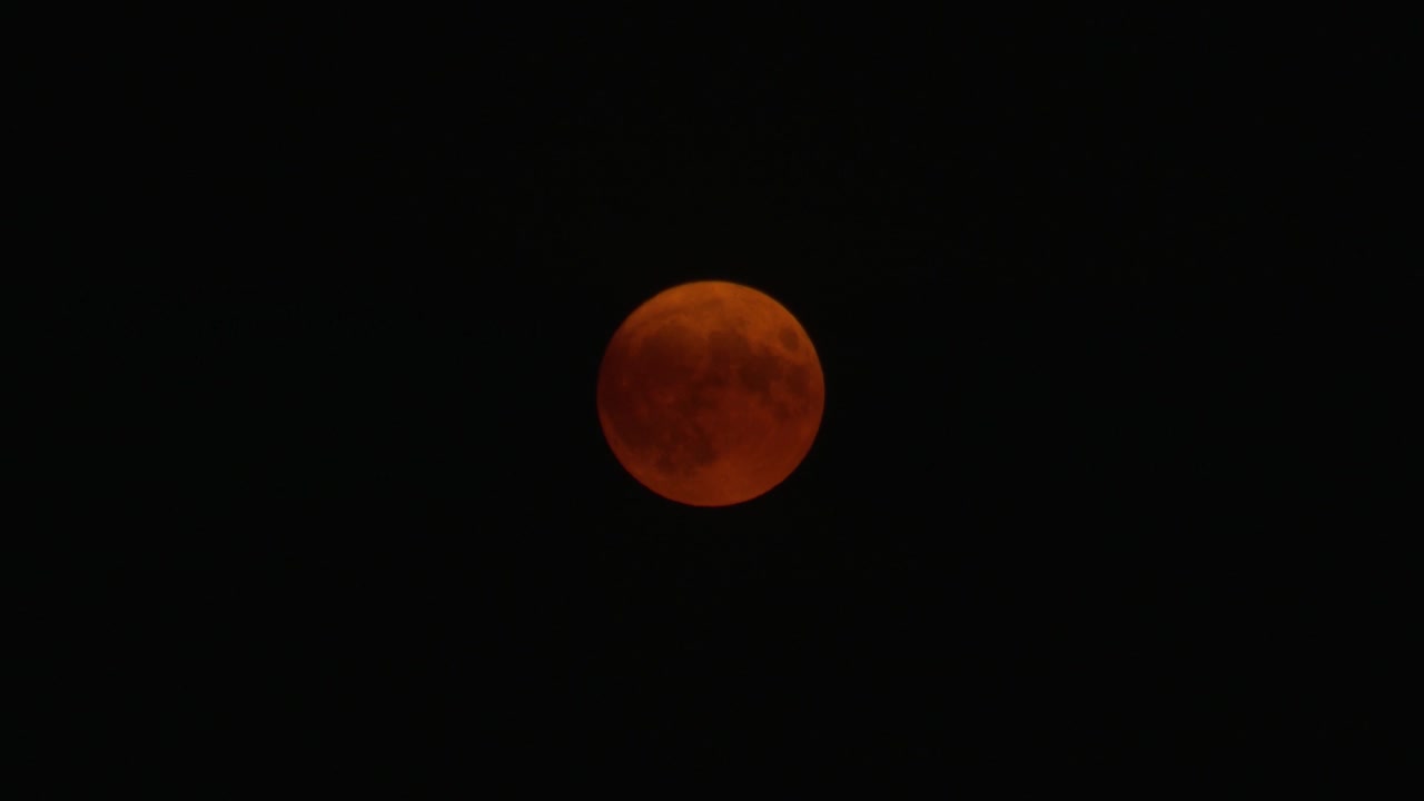 Red Full Moon at Night