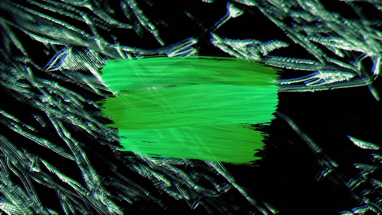 animación de movimiento y cambio de textura verde y espacio de copia en fondo negro