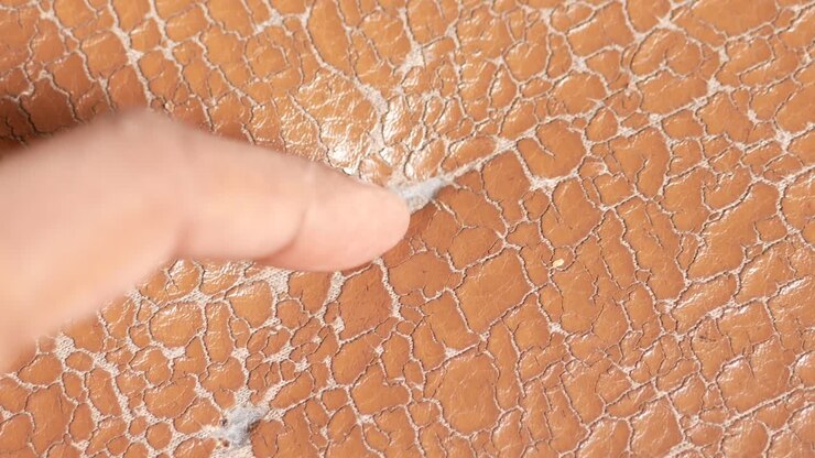 Damaged Leather with Finger