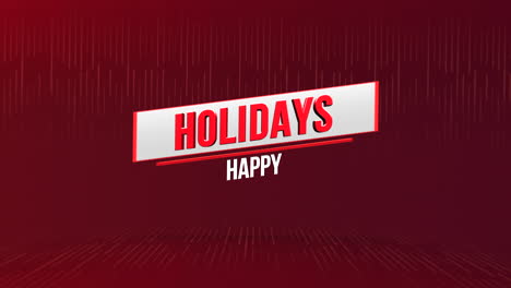 Modern-Happy-Holidays-text-on-red-lines-geometric-pattern