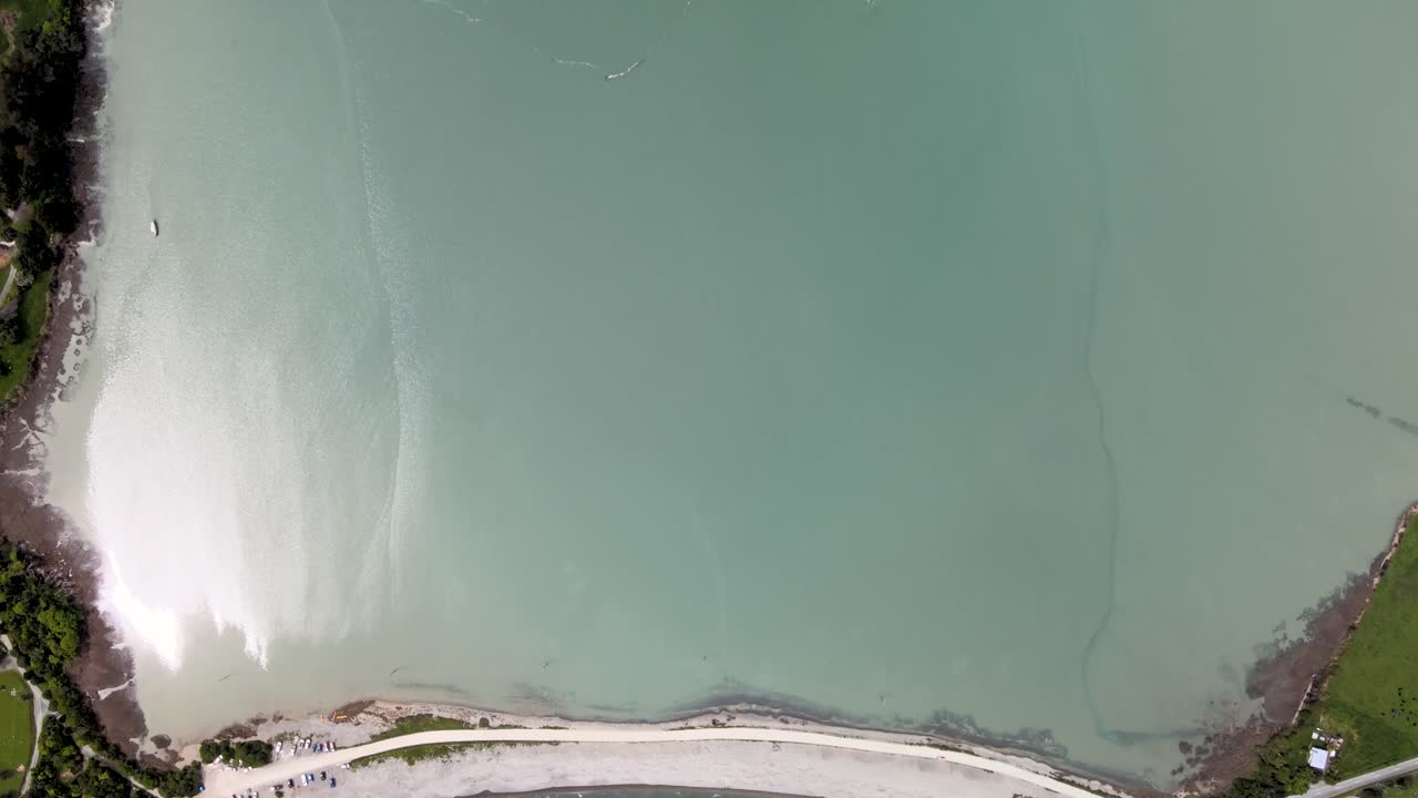 Bird's Eye View Over Cable Bay In New Zealand - drone shot