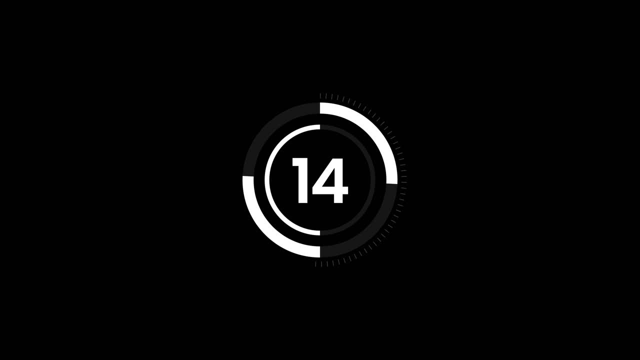 30 Second Digital Countdown Timer on Black Background