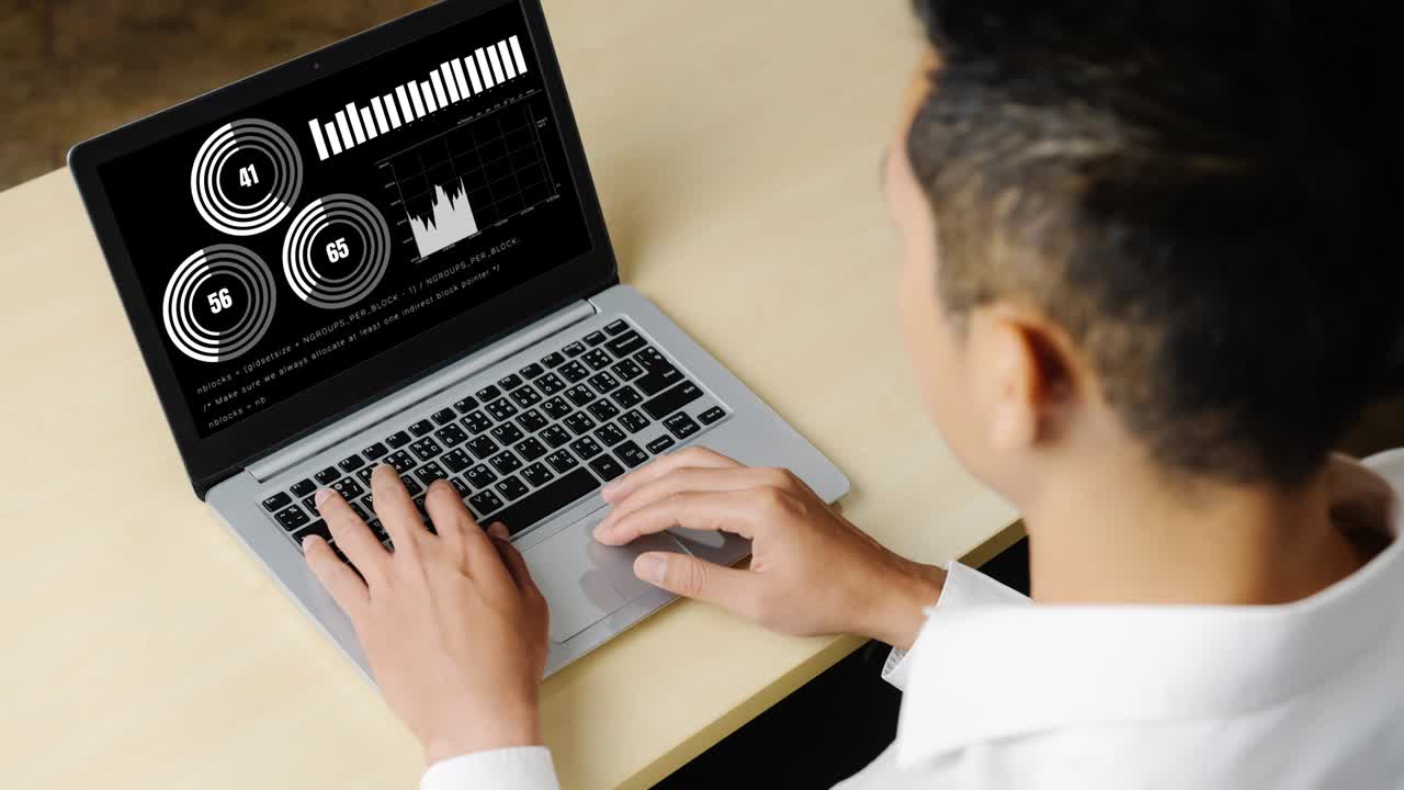 tecnología de análisis de datos visuales de negocios por software informático creativo