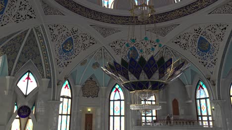 inside interior kul sharif mosque kazan, tatarstan. panorama video