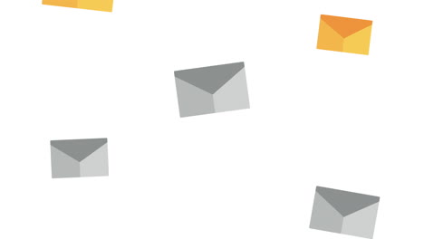 gray and yellow envelopes pattern