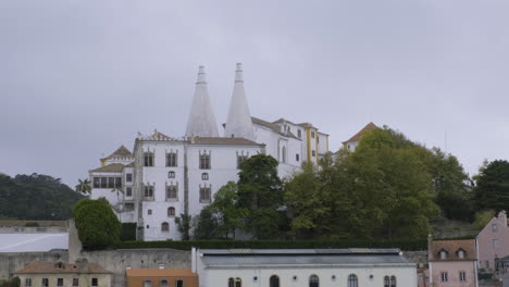 Sintra-National-Palace,-Preserved-Medieval-Royal-Residence-In-Sintra,-Lisbon,-Portugal