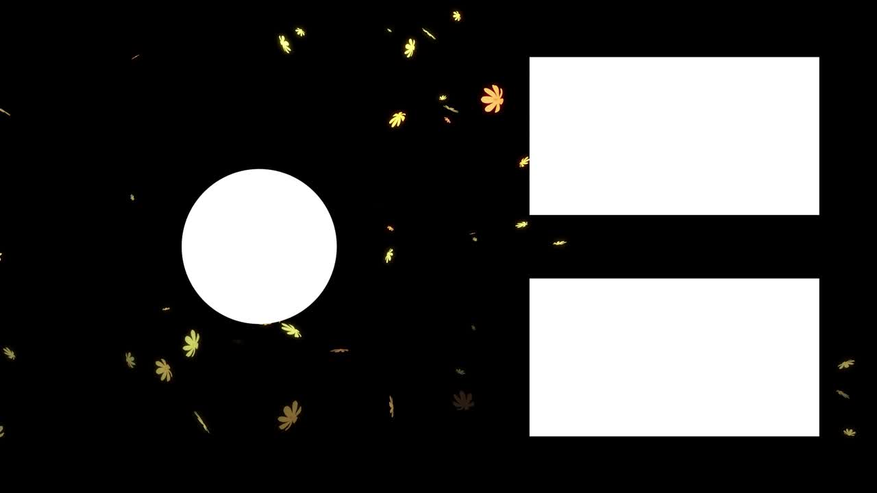 космос цветочные частицы конец карты конец экрана движущаяся графика