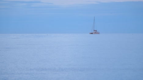 ship on the water against the background of the sky - wide