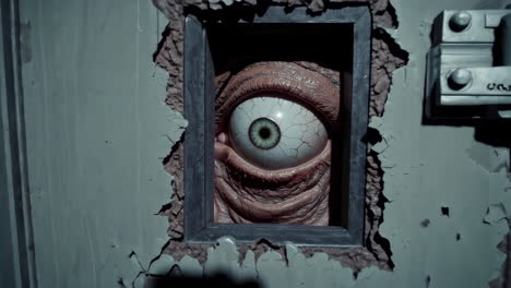 creepy eye in a wall
