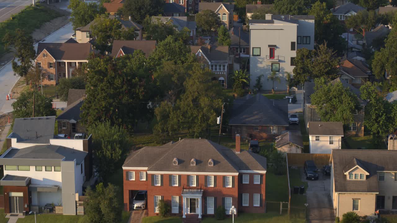 Houston Texas Third Ward: Historic Residential homes from Above