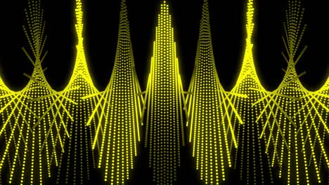 patrón de forma de punto de color amarillo animación gráficos de movimiento