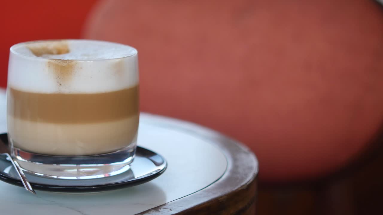 Latte on a table
