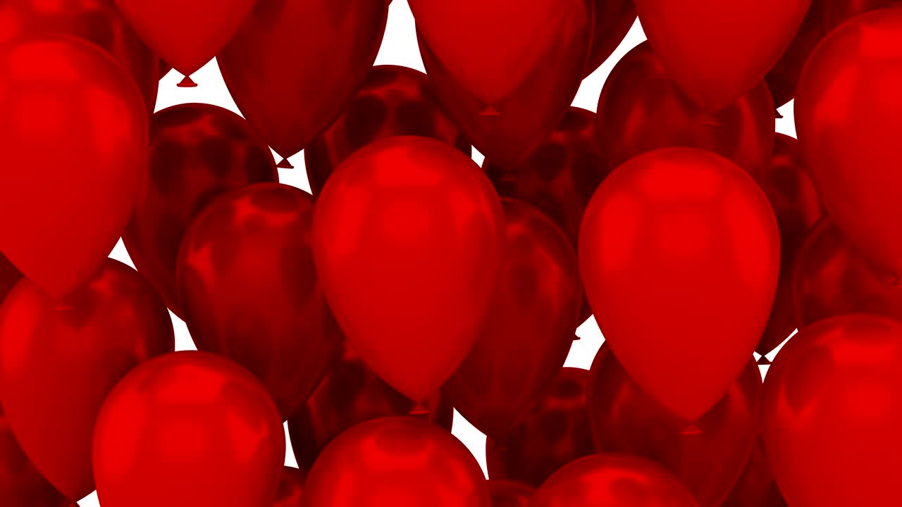 풍선이 날아오고 있습니다.