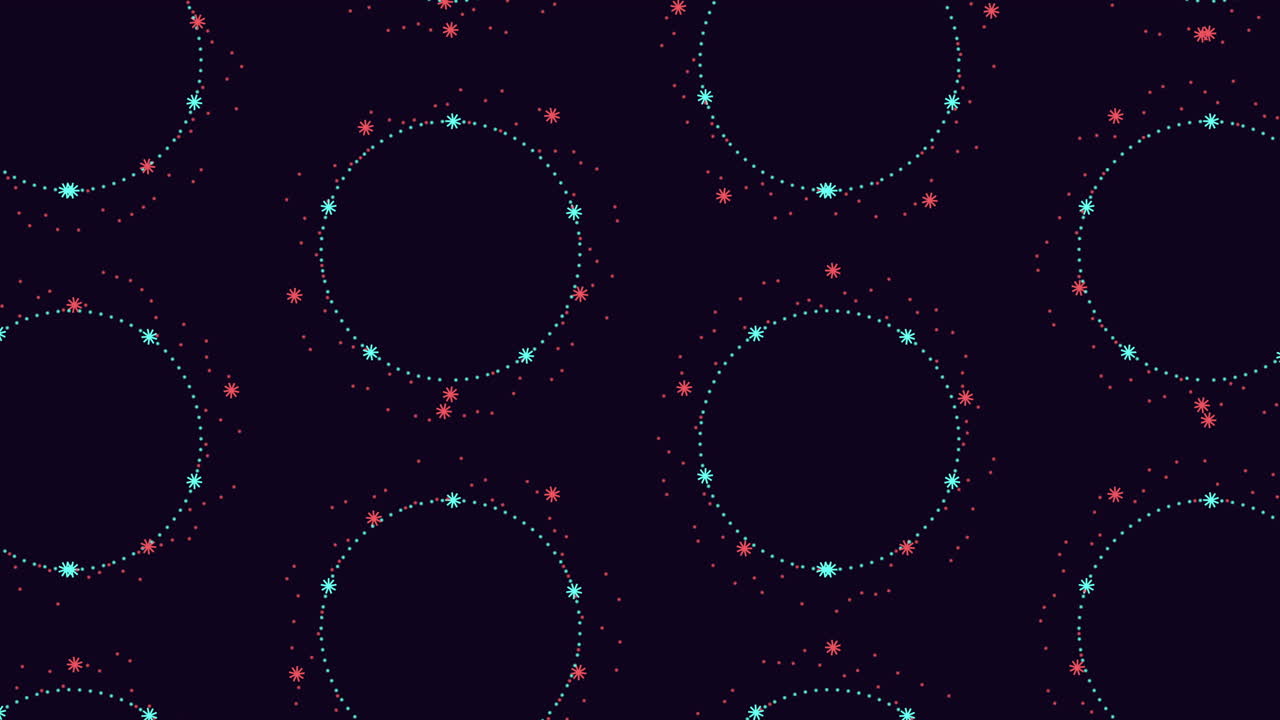 patrón circular de colores sobre un fondo negro