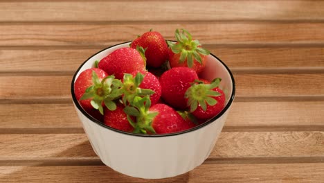 fresh strawberries in a bowl