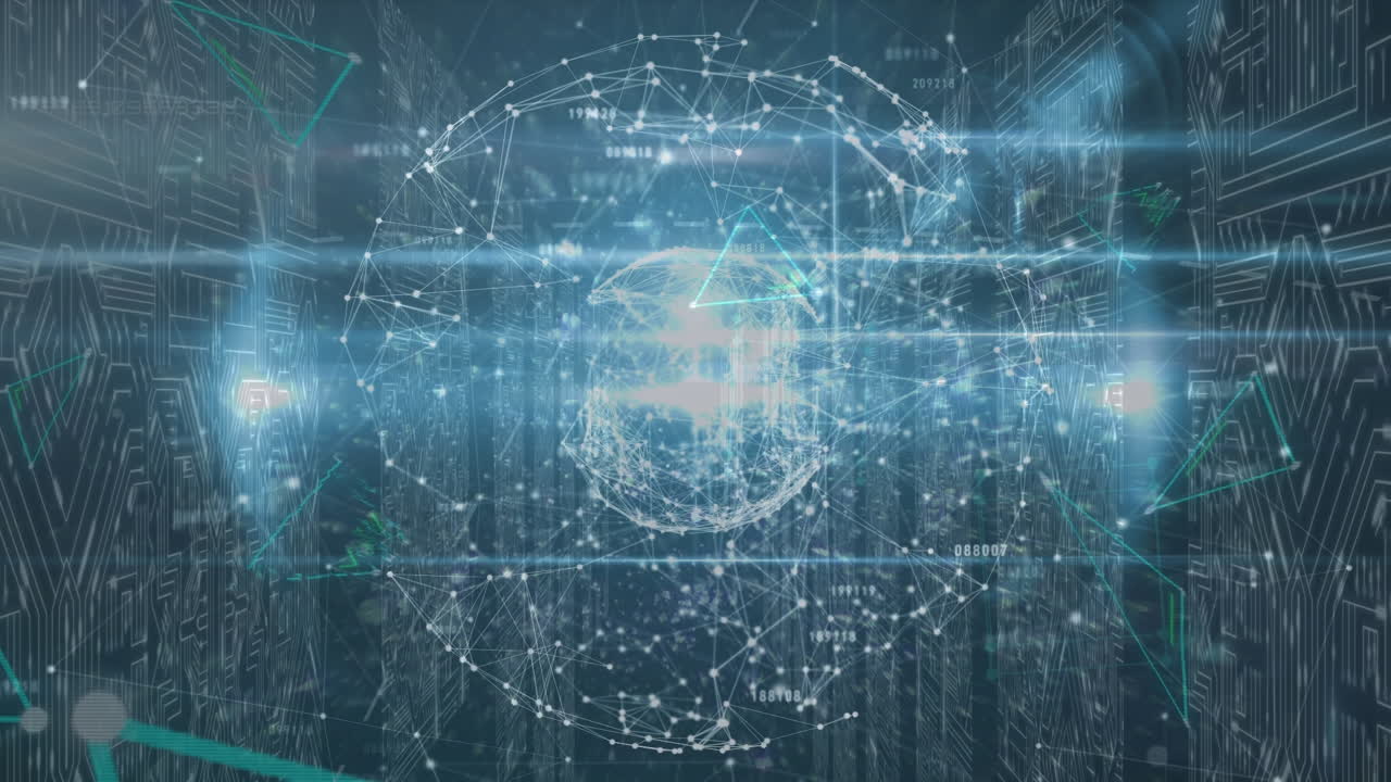 연결 네트워크의 애니메이션과 서버  ⁇  위의 글로브