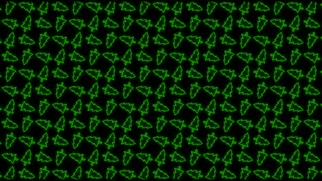 Christmas-Tree-Tiled-Background-Animation-Pattern-in-Glowing-Green-and-Black