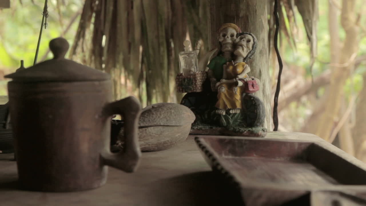 Rustic decoration at hermit's house. Darien Gap, Capurganá -Colombia